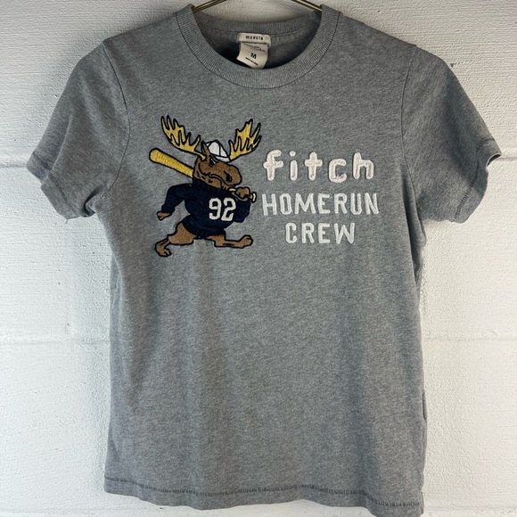 abercrombie kids Other - VTG Abercrombie Muscle Baseball Homerun Crew Big Moose Embroidered Tshirt